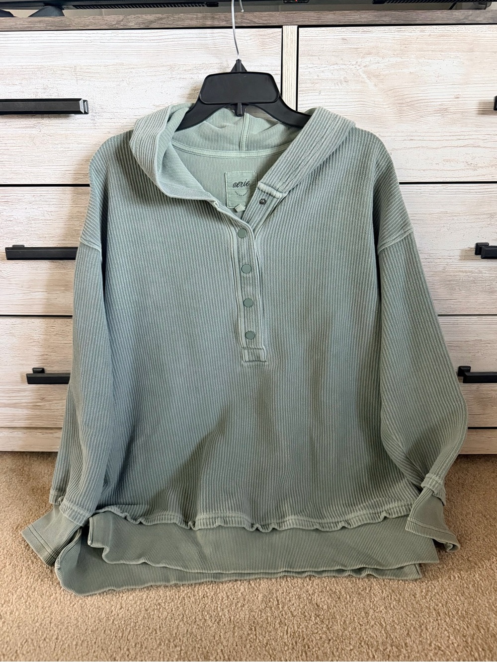 aerie Sage Green Hooded Pullover Sweatshirt Small